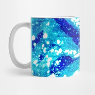 deep blue bright abstract spiral retro art Mug